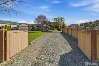 Large swing gates make RV/boat  parking easy in several locations throughout this property