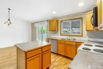 We really like all the natural light in this home, plus the can lights in the ceiling.