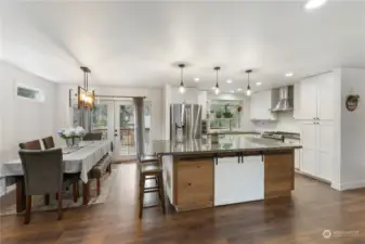 Kitchen and Dinning room recently remodeled with new flooring, granite counters, new cabinets, lighting and Stainless Steal Appliances.