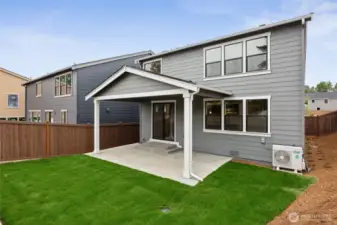 One of the few homes features covered patio and this home does have it, not to mention fully fenced yard. Photos are representational. Actual colors and finishes will vary. See site agent for details.