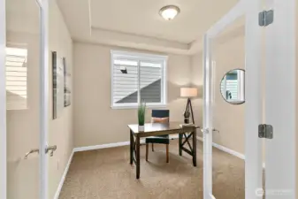 Home is under construction. Photos are of a previously built home from the same community with similar finishes that are staged. Builder reserves the right to change features, plans, prices & specifications without notice. Features vary by plan. Buyer to verify square footage.