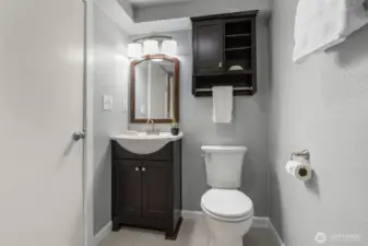 Lower Level MIL Suite has a Full Bath (tub in this room, but not in the photo)