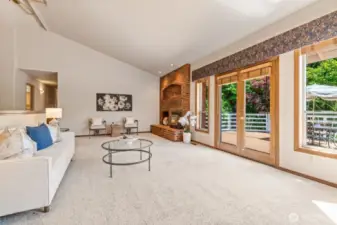 Family room, rear deck to the right.
