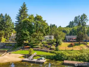 The landscape blends manicured grounds with the wild beauty of native plants. Wildlife and natural scenery provide daily moments of wonder.