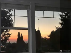 Sunset from the bedroom window