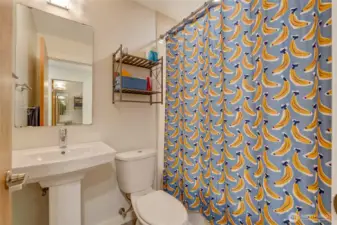 Full bath on the second level
