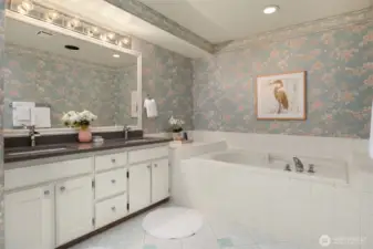 Primary bath on first floor.