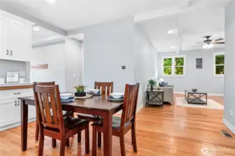 Roomy dining area