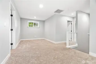 Another view of the family room upstairs