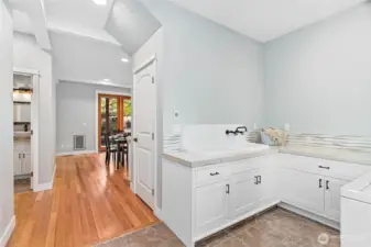View from laundry room to rest of house
