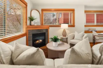 Inviting living room ideal for relaxing winter evenings.