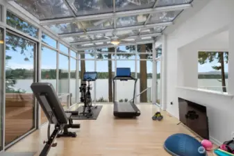 Sunroom is perfect for flex space, tons of natural light