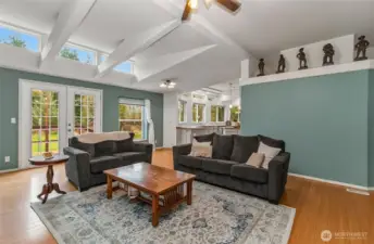 Main living area with fireplace
