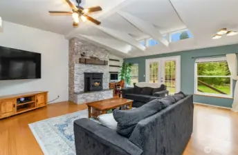 Comfy nights by the fireplace