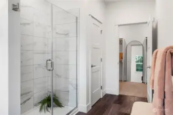 You'll love the glorious, fully tiled walk-in shower, private toilet area and...