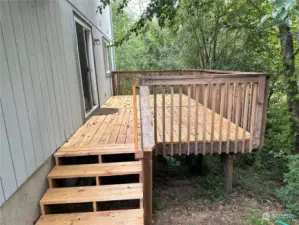 Stairs from the deck to the yard