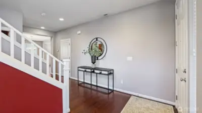 The hallways are wide with extra room.  All the doors in the home are white enamel panel doors.