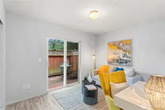 First main floor bedroom with access to patio