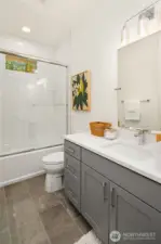 Thoughtfully placed full guest bath on the main floor