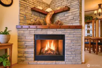 Enjoy the warmth of this beautiful gas fireplace