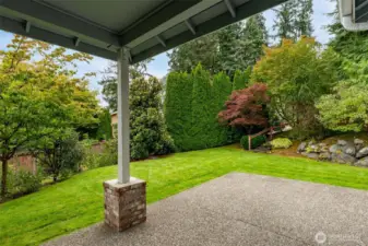 Back patio with plenty of space