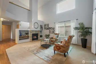 Fireplace was replaced in 2019, now has remote control, battery backup ignition for when power is out!