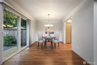 Sliding door access to the patio ...