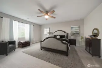 Owner's Suite Bedroom - Main (Virtually Staged)