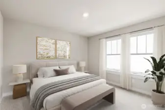 Primary Bedroom - Virtually staged.