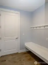Mud room off garage