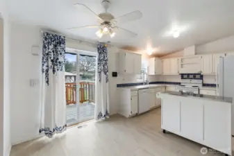 Open kitchen with lots of natural light