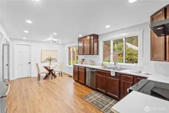 Who would mind washing the dishes when you overlook your park like yard?