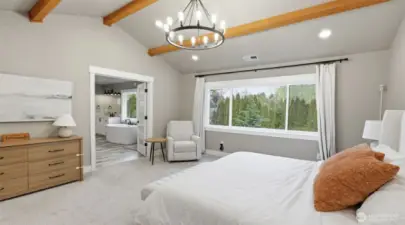 Large enough for a king size bed and seating area, a true retreat!