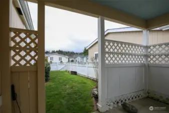 Covered back patio