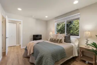 Primary bedroom boasts a large walk-in closet