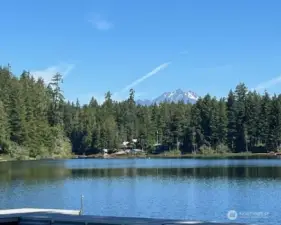 Another great view of the peaks of the Olympic Mountains.  On clear days you can see them from many angles of the property. These views are one of the greatest aspects of living on Tee Lake.