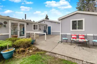 View of patio from yard