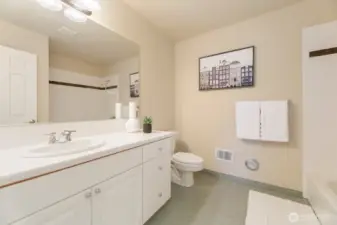 Full bath on lower level