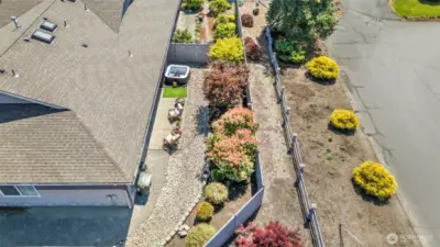 aerial of backyard
