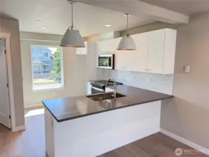 Open concept kitchen & living