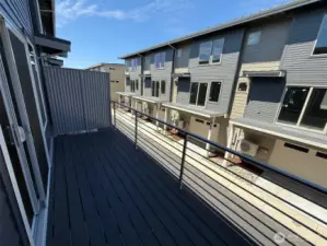 Spacious deck