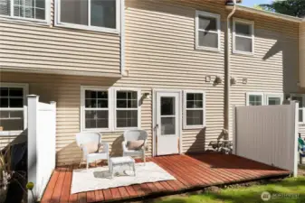 Welcome to your private deck! You can relax with your favorite beverage or BBQ delicious dinners out here.