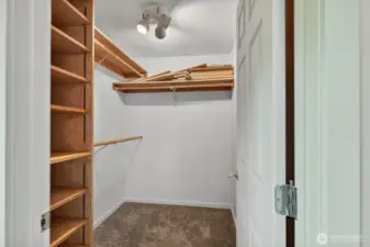 Walk-in closet in primary
