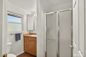 Upgraded bath off of primary bedroom
