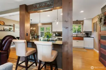 Eating Bar overlooking the Kitchen