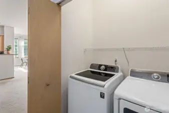 Laundry space off of the hallway