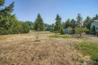 One side of the yard.