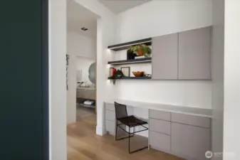 Built in Desk area