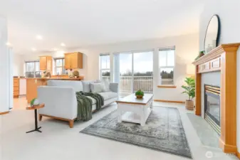 Views from living room out to territorial views.