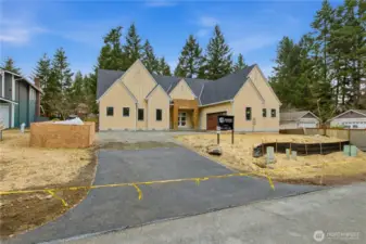 Big driveway offers lots of parking ~